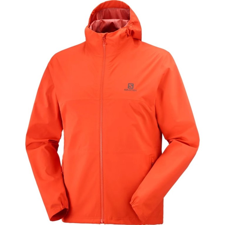 Salomon Essential Waterproof 2.5 L Men's Shell Jackets Orange | CA 54S13